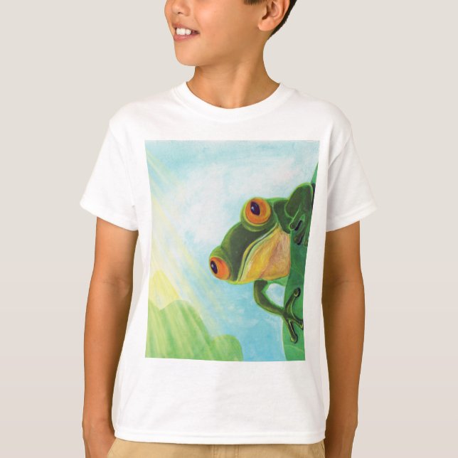 Camiseta Raios solares de captura de Sapo verde (Frente)