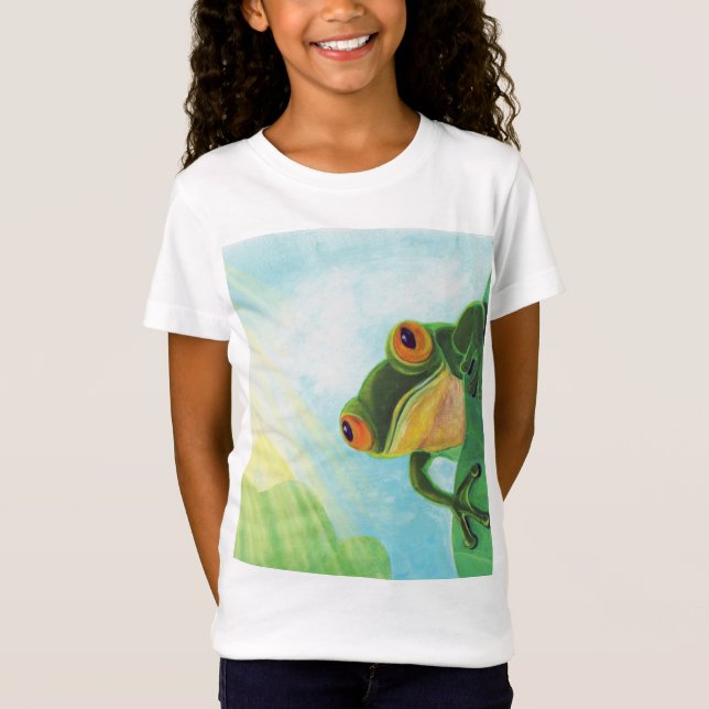 Camiseta Raios solares de captura de Sapo verde (Frente)
