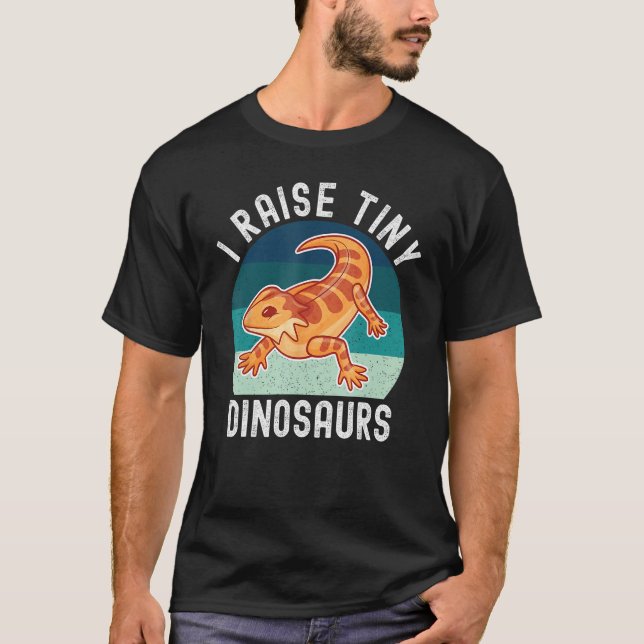 Camiseta Raise Tiny Dinosaur Cute Bearded Dragon Reptile Li (Frente)