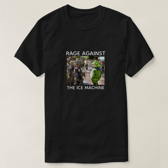 CAMISETA RAIVA CONTRA A MÁQUINA DE GELO (Frente do Design)