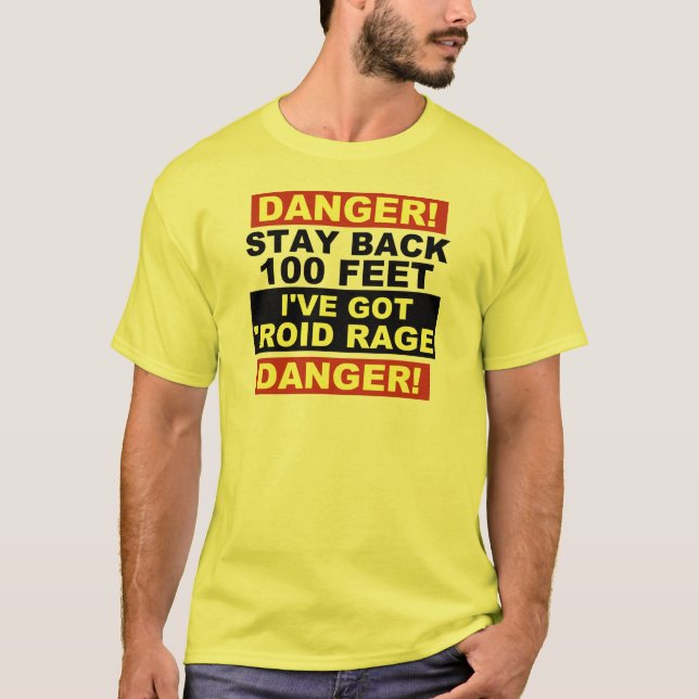 Camiseta Raiva de advertência de Roid (Frente)