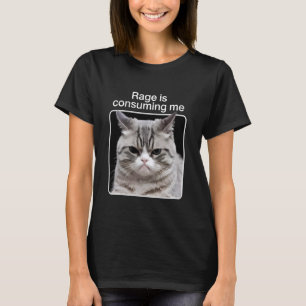 Camiseta Raiva de Gato Me Consome Humor Gato Meme, Humor Ne