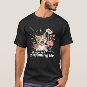 Camiseta Raiva de Gato Me Consome Meme de Humor