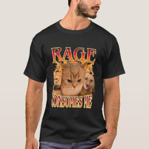 Camiseta Raiva Divertida Me Consome Meme do Gato Bobo Olhan