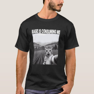 Camiseta Raiva Está Me Consumindo Boba Olhando Meme de Gato