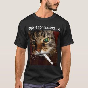 Camiseta Raiva Está Me Consumindo Bobo Olhando Fumando C