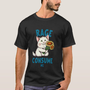 Camiseta Raiva Me Consome Gato Engraçado Flor Gatinho Fofo