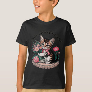 Camiseta Raiva me consome gato flor gatinho fofo meme de ga