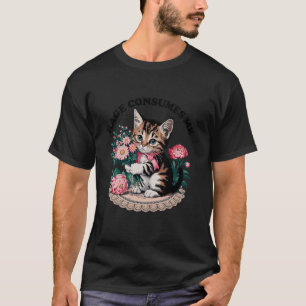 Camiseta Raiva Me Consome Gato Flor Gatinho Fofo Meme De Ga