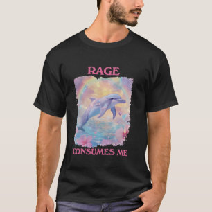 Camiseta Raiva Me Consome Golfinho Engraçado Meme Para Home
