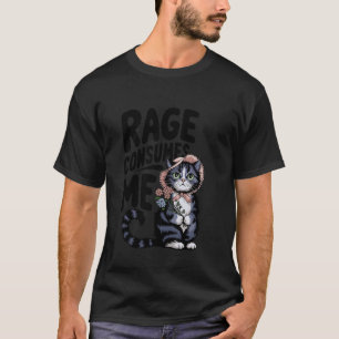 Camiseta Raiva Me Consome Meme de Gato Engraçado