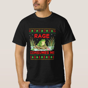 Camiseta Raiva Me Consome Meme Engraçado de Rã Humor Retrô