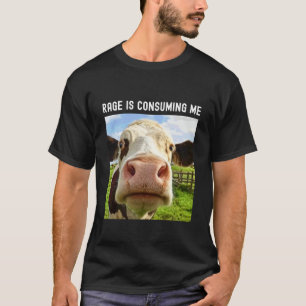 Camiseta Raiva Me Consome Piada Boba Vaca Olhando Meme