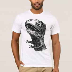 Camiseta Raiva Meme de T-Rex - t-shirt cabido