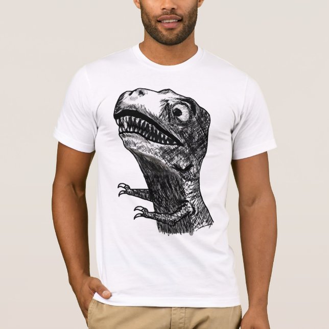 Camiseta Raiva Meme de T-Rex - t-shirt cabido (Frente)
