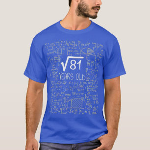 Camiseta Raiz 81 Designs De Aniversário Da Raiz Quadrada Pa