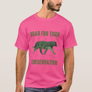Camiseta Raiz Para Tiger Conservation Tiger Silhouette Jung