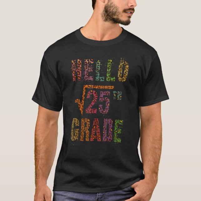 Camiseta Raiz Quadrada 25 Alô, 5, Professor de Matemática S (Frente)