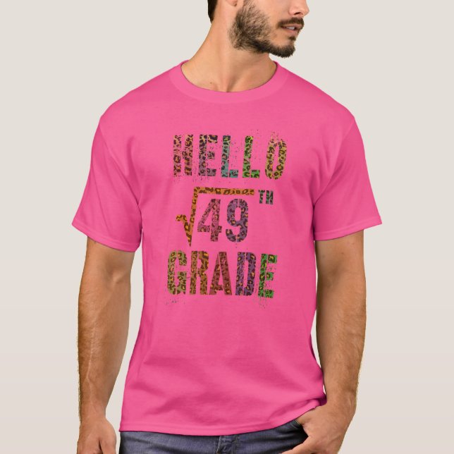 Camiseta Raiz Quadrada 49 Alô, 7, Professor de Matemática S (Frente)