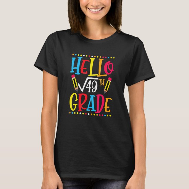Camiseta Raiz Quadrada 7 De 49 Estudantes De Professores De (Frente)