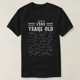 Camiseta Raiz Quadrada De 144 Anos De 12, Matemática De 12