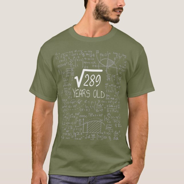 Camiseta Raiz Quadrada de 289 17 Anos 17 Usos (Frente)