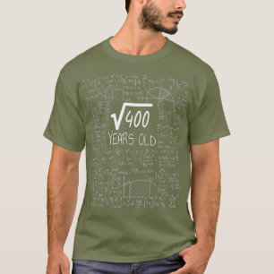 Camiseta Raiz Quadrada de 400 20 anos de idade 20 Aniversá