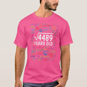 Camiseta Raiz Quadrada De 4489 67º Aniversário De 67 Anos