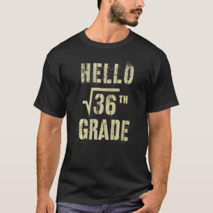 Camiseta Raiz Quadrada De Alô, Grau 6, De 36 Esquadrão De E