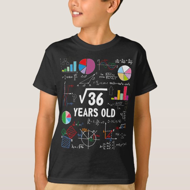 Camiseta Raiz Quadrada De Mães De Presentes De 36 6/Anivers (Frente)