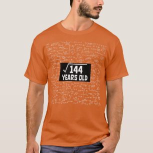 Camiseta Raiz Quadrada De Matemática De 144 12, 12 Anos