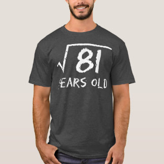 Camiseta Raiz Quadrada do 81 9º Aniversário Gi Matemática d