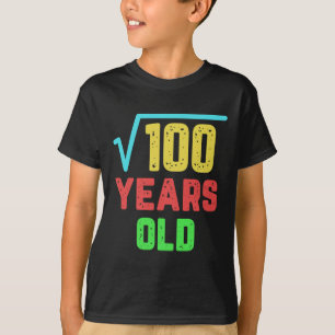 Camiseta Raiz Quadrada Do Presente De Aniversário De 100 10