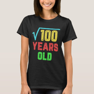 Camiseta Raiz Quadrada Do Presente De Aniversário De 100 10