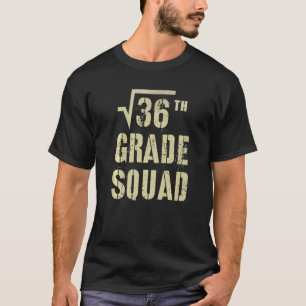 Camiseta Raiz Quadrada Quadrada de Grau 6 da Vintage - 36 V