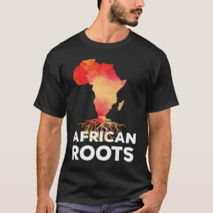 Camiseta Raízes africanas mapeiam orgulhosamente africanos