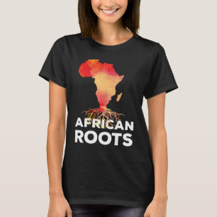 Camiseta Raízes africanas mapeiam orgulhosamente africanos