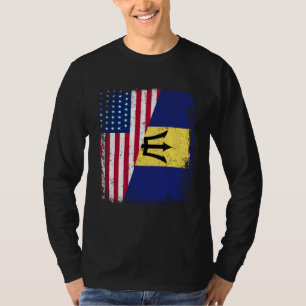 Camiseta Raízes Americanas Barbadianas Metade Americanas EU