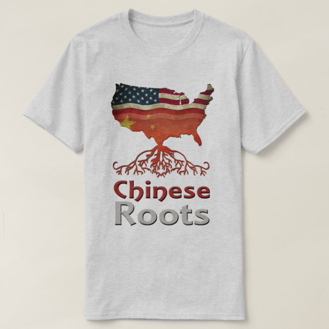 Camiseta Raízes chinesas (Frente do Design)