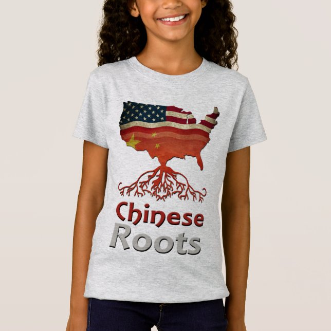 Camiseta Raízes chinesas americanas (Frente)