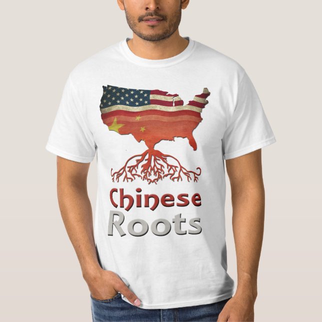 Camiseta Raízes chinesas americanas (Frente)