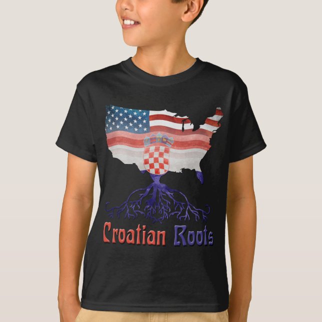 Camiseta Raízes Croatas Americanas (Frente)