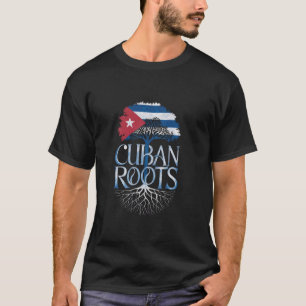 Camiseta Raízes Cubanas Cores da Bandeira de Cuba Árvore G