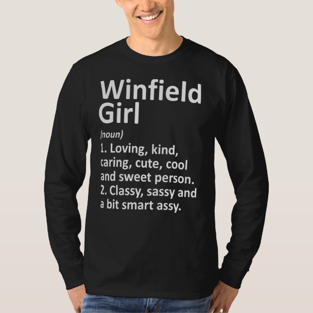 Camiseta Raízes da Cidade Funny do Winfield Girl Al Alabama (Frente)