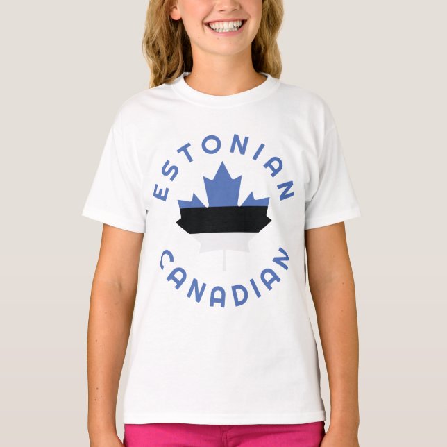 Camiseta Raízes da Estônia canadiana (Frente)