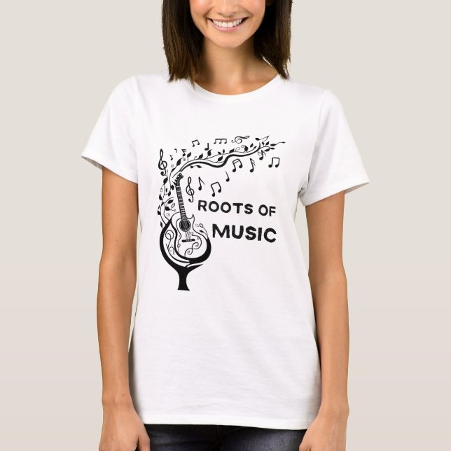 Camiseta Raízes da música - Violão (Frente)