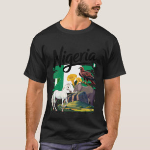 Camiseta Raízes da Nigéria Ideia de Herança Naija para Mulh