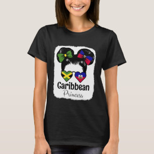Camiseta Raízes da Princesa do Caribe Jamaica e Haiti Mistu