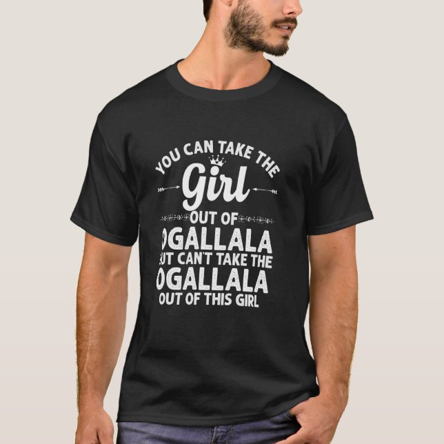 Camiseta Raízes Da Rapariga De Ogallala Ne Nebraska Funny (Frente)