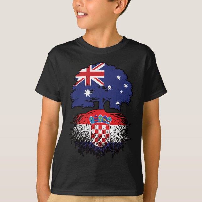 Camiseta Raízes de Árvore Australiana da Croácia (Frente)